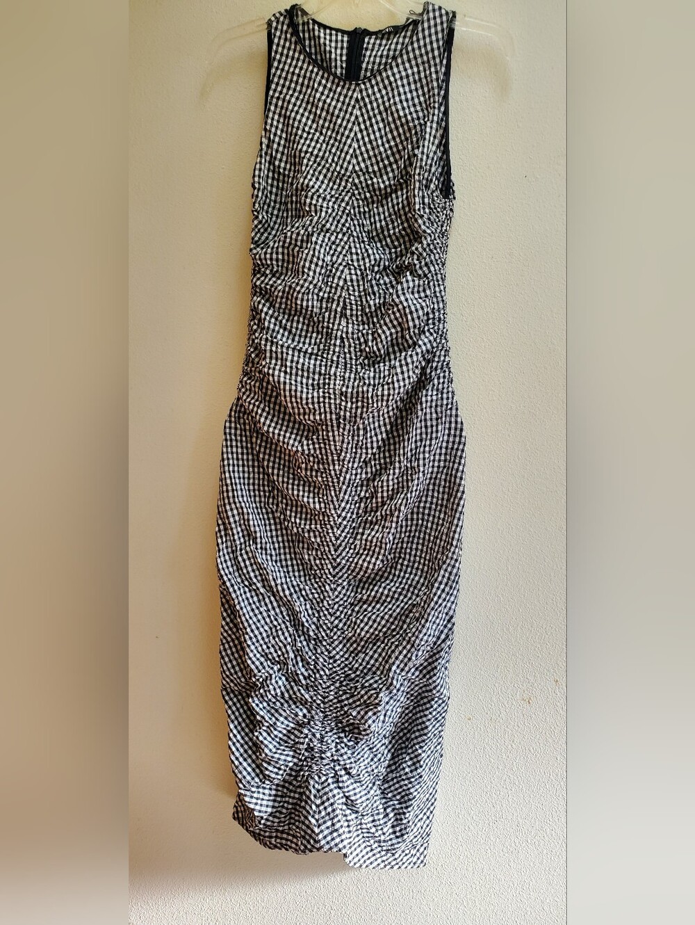 Zara Black and White Gingham Dress